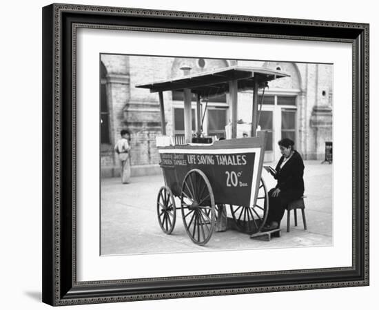 View Showing the Tamale Industry in Brownsville Market Plaza-Carl Mydans-Framed Photographic Print