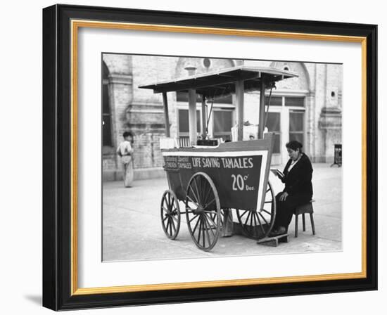 View Showing the Tamale Industry in Brownsville Market Plaza-Carl Mydans-Framed Photographic Print