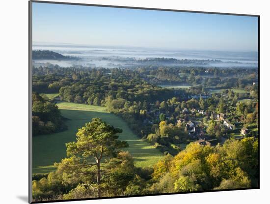 View South from Colley Hill on a Misty Autumn Morning, Reigate, Surrey Hills, Surrey, England, Unit-John Miller-Mounted Photographic Print