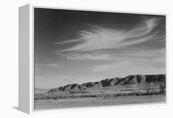 View South from Manzanar to Alabama Hills-Ansel Adams-Framed Stretched Canvas