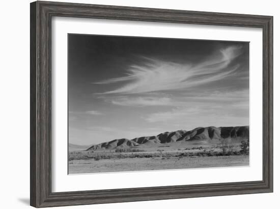 View South from Manzanar to Alabama Hills-Ansel Adams-Framed Art Print