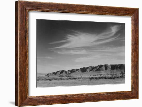 View South from Manzanar to Alabama Hills-Ansel Adams-Framed Art Print