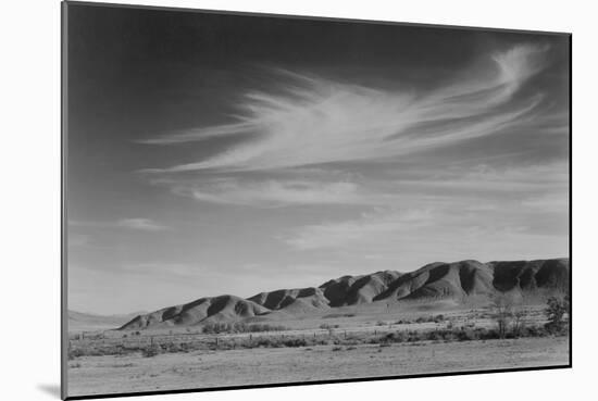 View South from Manzanar to Alabama Hills-Ansel Adams-Mounted Art Print