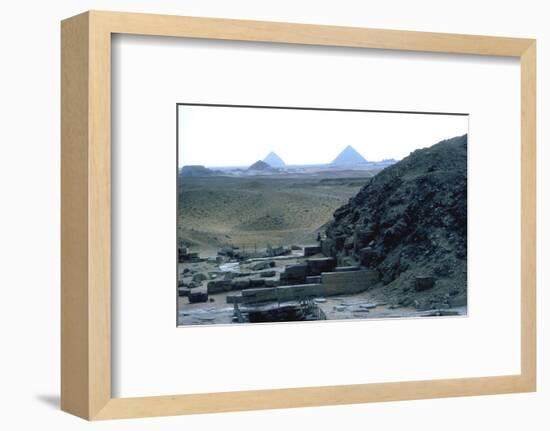 View south from the Step Pyramid to the Dashur necropolis, Saqqara, Egypt. Artist: Unknown-Unknown-Framed Photographic Print