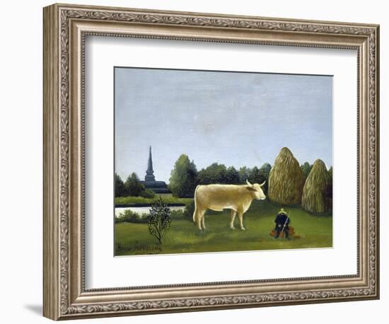 View Surrounding Paris-Henri Rousseau-Framed Giclee Print