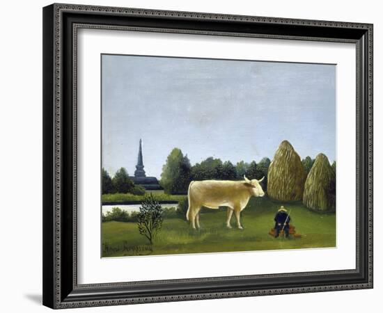 View Surrounding Paris-Henri Rousseau-Framed Giclee Print