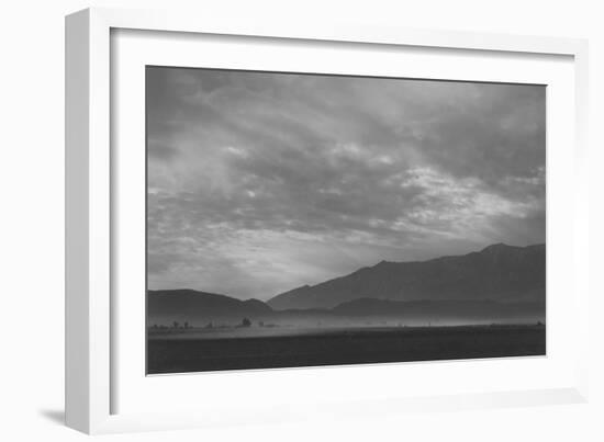 View Sw over Manzanar, Dust Storm-Ansel Adams-Framed Art Print