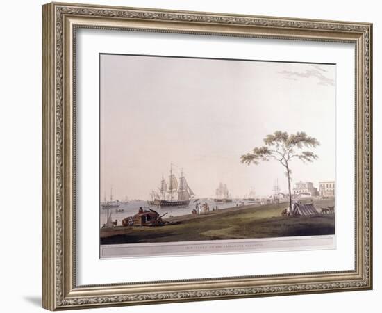 View Taken on the Esplanade, Calcutta, 1797-Thomas Daniell-Framed Giclee Print