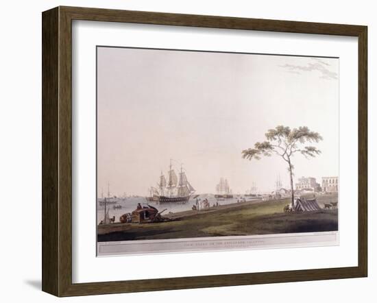 View Taken on the Esplanade, Calcutta, 1797-Thomas Daniell-Framed Giclee Print