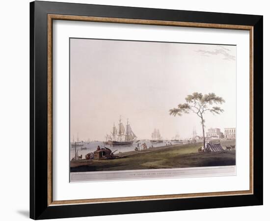 View Taken on the Esplanade, Calcutta, 1797-Thomas Daniell-Framed Giclee Print