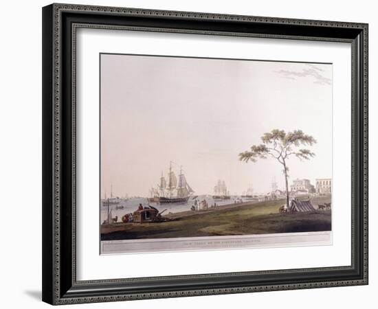 View Taken on the Esplanade, Calcutta, 1797-Thomas Daniell-Framed Giclee Print