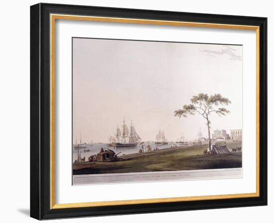 View Taken on the Esplanade, Calcutta, 1797-Thomas Daniell-Framed Giclee Print