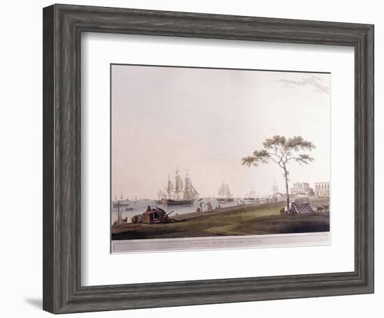View Taken on the Esplanade, Calcutta, 1797-Thomas Daniell-Framed Giclee Print