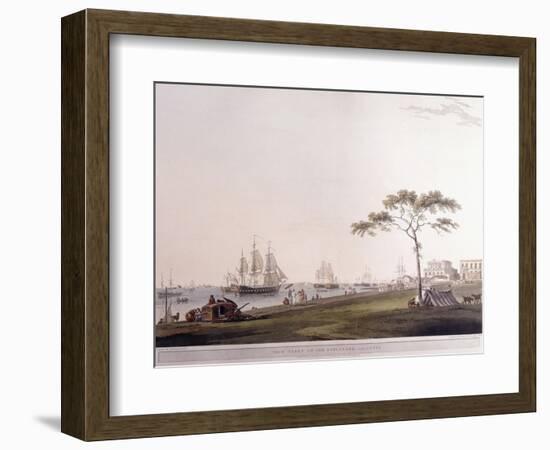 View Taken on the Esplanade, Calcutta, 1797-Thomas Daniell-Framed Giclee Print