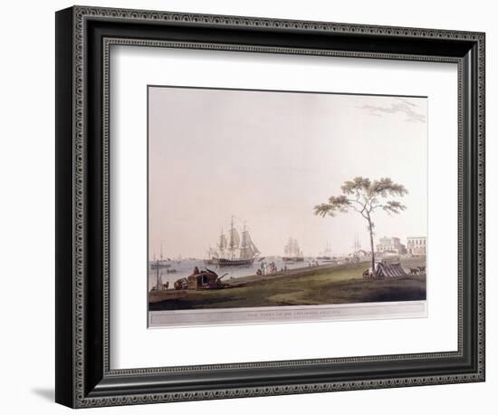 View Taken on the Esplanade, Calcutta, 1797-Thomas Daniell-Framed Giclee Print