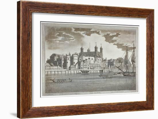 View the Tower of London from the River Thames with Boats on the River, 1795-Joseph Constantine Stadler-Framed Giclee Print