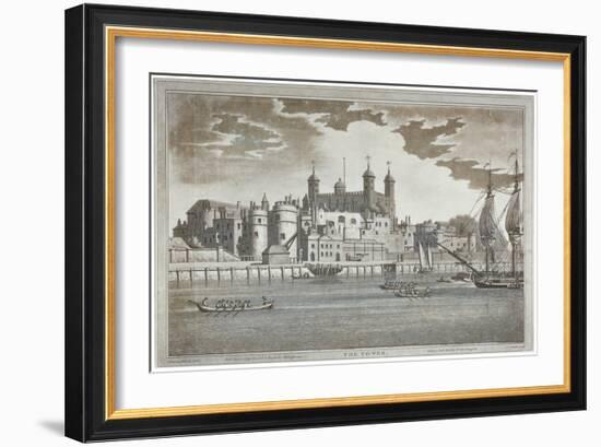 View the Tower of London from the River Thames with Boats on the River, 1795-Joseph Constantine Stadler-Framed Giclee Print