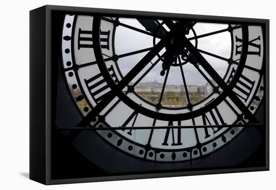 View Through Clock Face from Musee D'Orsay Toward Montmartre, Paris, France, Europe-Peter Barritt-Framed Premier Image Canvas