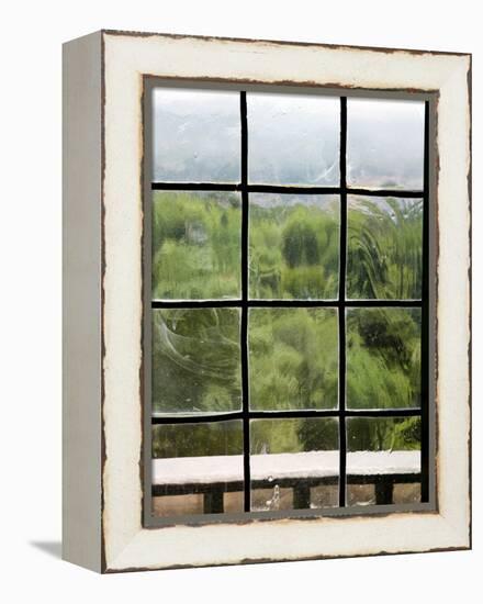 View Through Old Window Panes-Felipe Rodriguez-Framed Premier Image Canvas