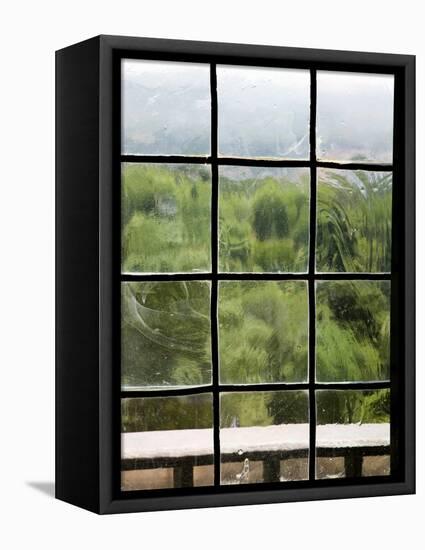 View Through Old Window Panes-Felipe Rodriguez-Framed Premier Image Canvas