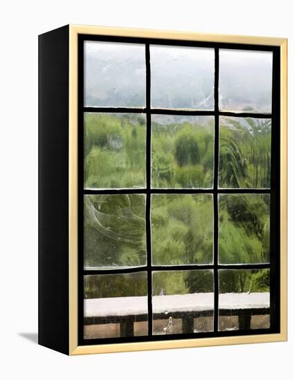 View Through Old Window Panes-Felipe Rodriguez-Framed Premier Image Canvas