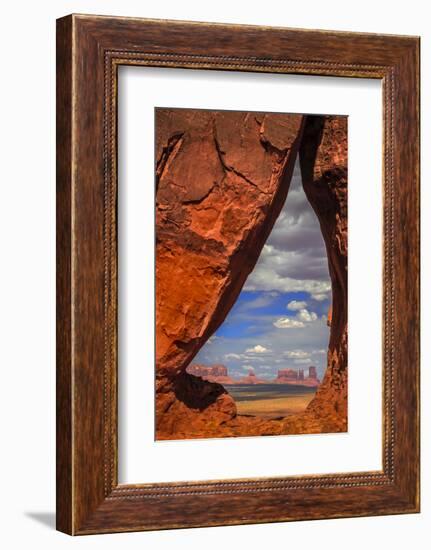 View Through Teardrop Arch into Monument Valley Tribal Park of the Navajo Nation, Arizona and Utah-Jerry Ginsberg-Framed Photographic Print