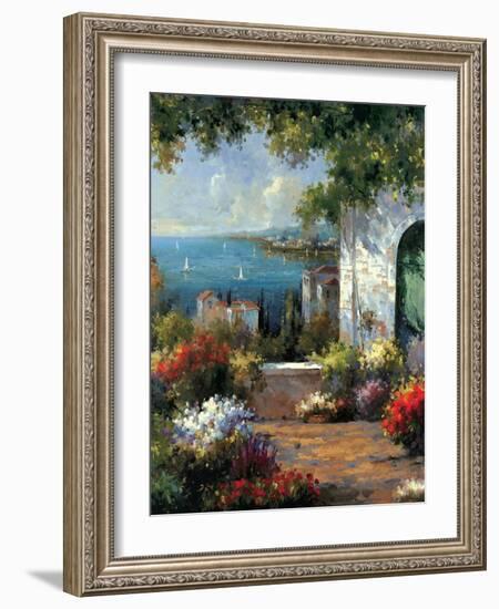 View Through the Arch-Harvey-Framed Art Print