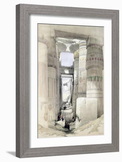 'View through the Hall of Columns, Karnak', Egypt, c1845-David Roberts-Framed Giclee Print