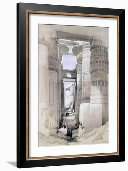 View Through the Hall of Columns, Karnak, from "Egypt and Nubia", Vol.1-David Roberts-Framed Giclee Print