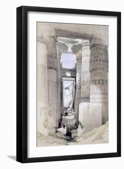 View Through the Hall of Columns, Karnak, from "Egypt and Nubia", Vol.1-David Roberts-Framed Giclee Print