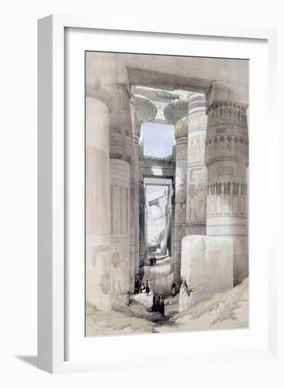 View Through the Hall of Columns, Karnak, from "Egypt and Nubia", Vol.1-David Roberts-Framed Giclee Print