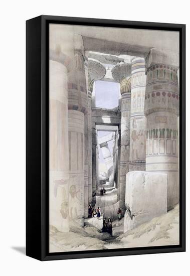 View Through the Hall of Columns, Karnak, from "Egypt and Nubia", Vol.1-David Roberts-Framed Premier Image Canvas