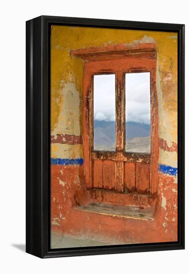 View Through the Monastery Window, Likir Monastery, Ladakh, India-null-Framed Premier Image Canvas