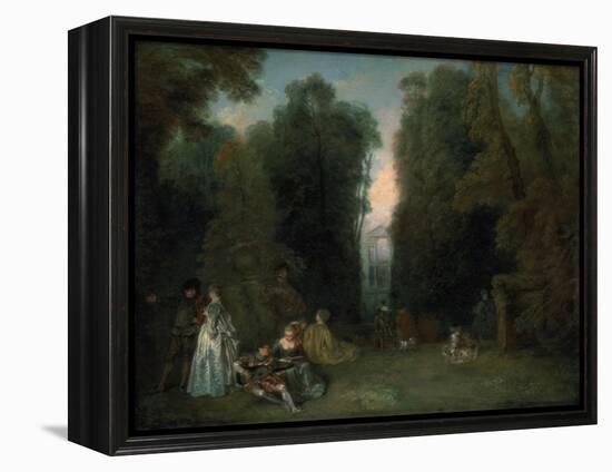 View Through the Trees in the Park of Pierre Crozat, 1715-Jean-Antoine Watteau-Framed Premier Image Canvas