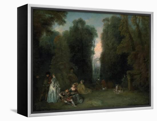 View Through the Trees in the Park of Pierre Crozat, 1715-Jean-Antoine Watteau-Framed Premier Image Canvas