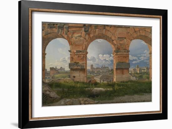 View Through Three Arches of the Third Storey of the Colosseum, 1815-Christoffer-wilhelm Eckersberg-Framed Giclee Print