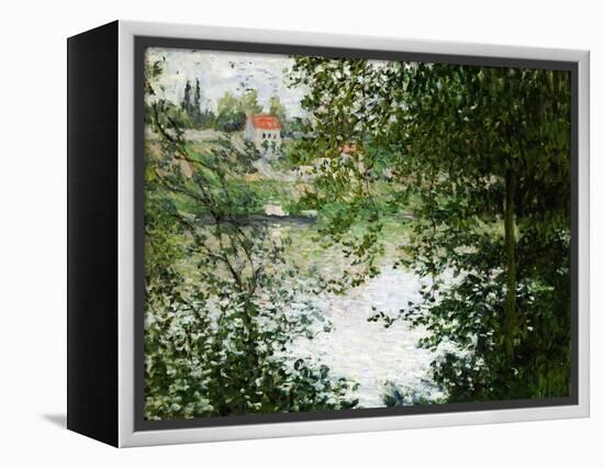 View Through Trees Trees on the Ile De La Grande Jatte, 1878-Claude Monet-Framed Premier Image Canvas