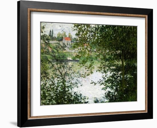 View Through Trees Trees on the Ile De La Grande Jatte, 1878-Claude Monet-Framed Giclee Print