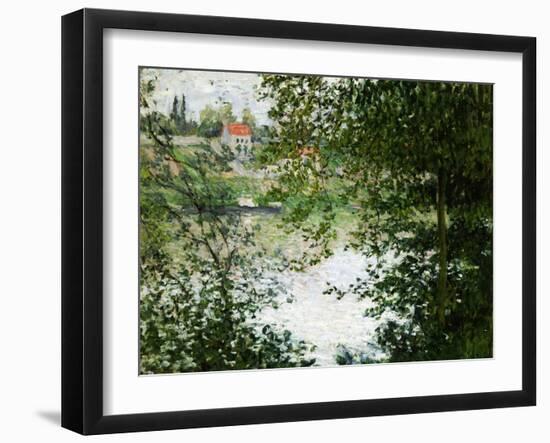 View Through Trees Trees on the Ile De La Grande Jatte, 1878-Claude Monet-Framed Giclee Print