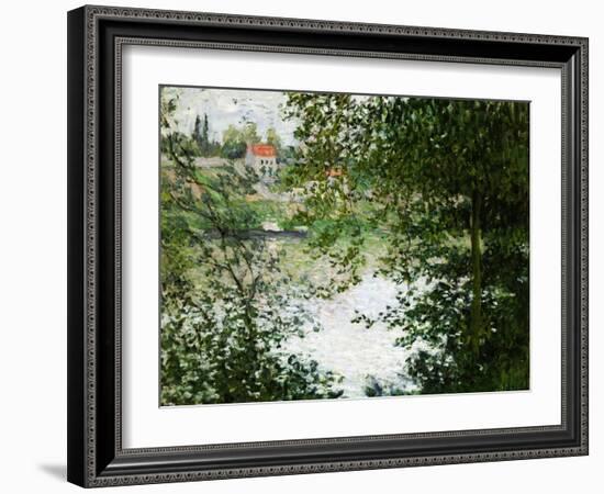 View Through Trees Trees on the Ile De La Grande Jatte, 1878-Claude Monet-Framed Giclee Print