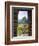 View Through Window of Ancient Lost City of Inca, Machu Picchu, Peru, South America with Llamas-Miva Stock-Framed Photographic Print