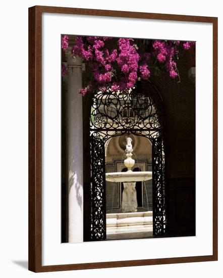 View Through Wrought Iron Gateway to the Patio Principal, Andalucia (Andalusia), Spain-Ruth Tomlinson-Framed Photographic Print