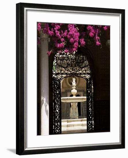 View Through Wrought Iron Gateway to the Patio Principal, Andalucia (Andalusia), Spain-Ruth Tomlinson-Framed Photographic Print