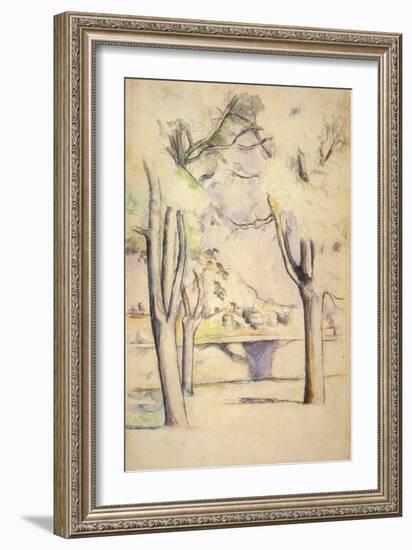 View Thru the Trees, 1887-Paul C?zanne-Framed Giclee Print