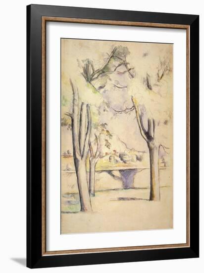 View Thru the Trees, 1887-Paul C?zanne-Framed Giclee Print