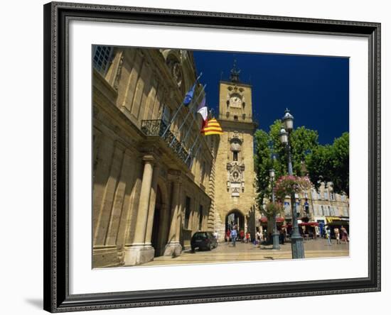 View to Clock Tower, Aix-En-Provence, Bouches-Du-Rhone, Provence, France-Tomlinson Ruth-Framed Photographic Print