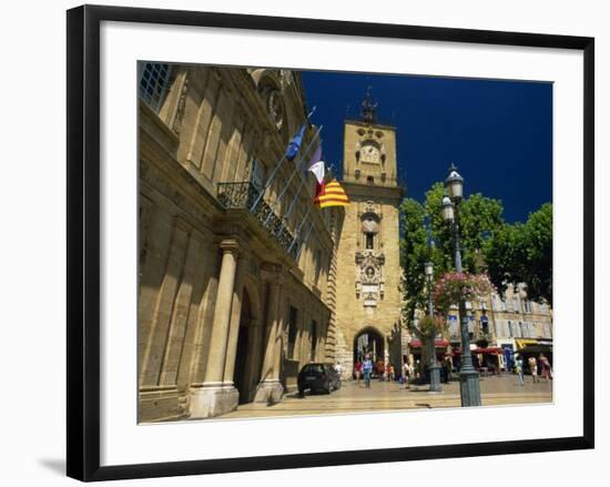 View to Clock Tower, Aix-En-Provence, Bouches-Du-Rhone, Provence, France-Tomlinson Ruth-Framed Photographic Print