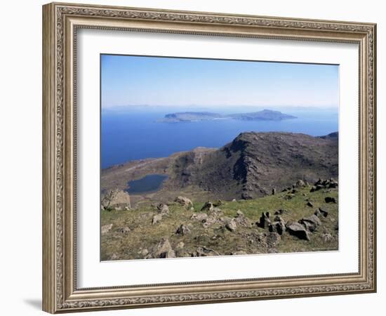 View to Isle of Eigg, from Hallival, Isle of Rum, Inner Hebrides, Scotland, United Kingdom-Richard Ashworth-Framed Photographic Print