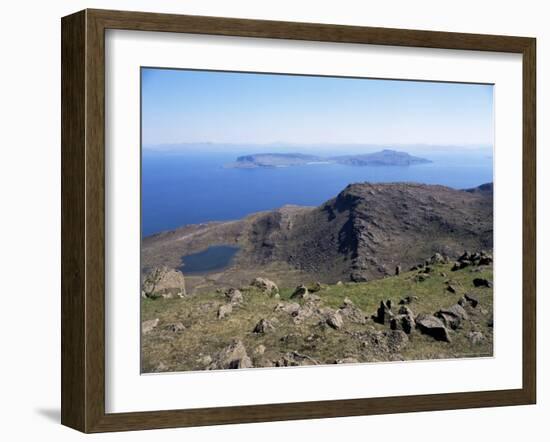 View to Isle of Eigg, from Hallival, Isle of Rum, Inner Hebrides, Scotland, United Kingdom-Richard Ashworth-Framed Photographic Print