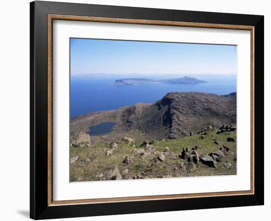 View to Isle of Eigg, from Hallival, Isle of Rum, Inner Hebrides, Scotland, United Kingdom-Richard Ashworth-Framed Photographic Print